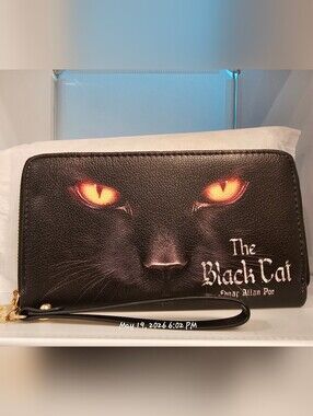 Lettoria "The Black Cat" Wallet/Wristlet. Inspired by Edgar Allan Poe's Story